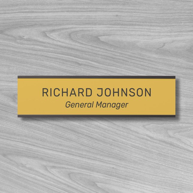 Classy Elegant Custom Name Title Employee Office Door Sign (Creator Uploaded)