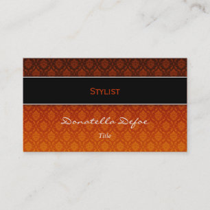Classy Elegant Damask Professional Business Card