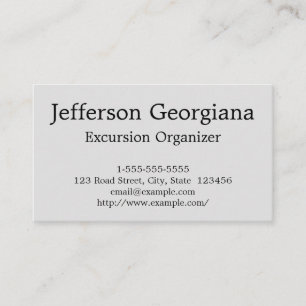 Classy & Elegant Excursion Organiser Business Card