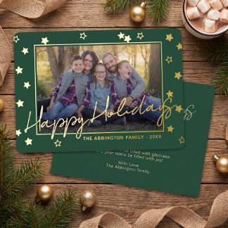 Classy Elegant Family Photo On Gold