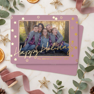 Classy Elegant Family Photo On Gold