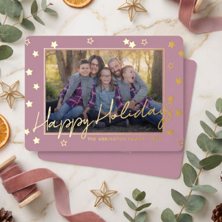 Classy Elegant Family Photo On Gold