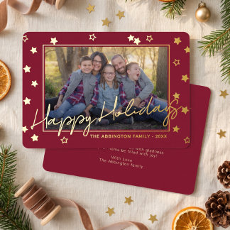 Classy Elegant Family Photo On Gold