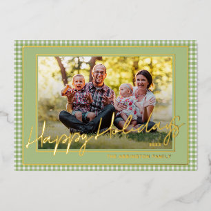 Classy Elegant Family Photo On Gold