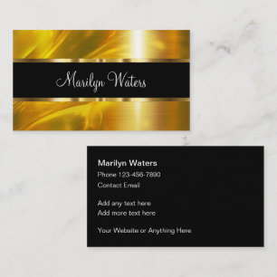 Classy Elegant Gold Design Elements  Business Card