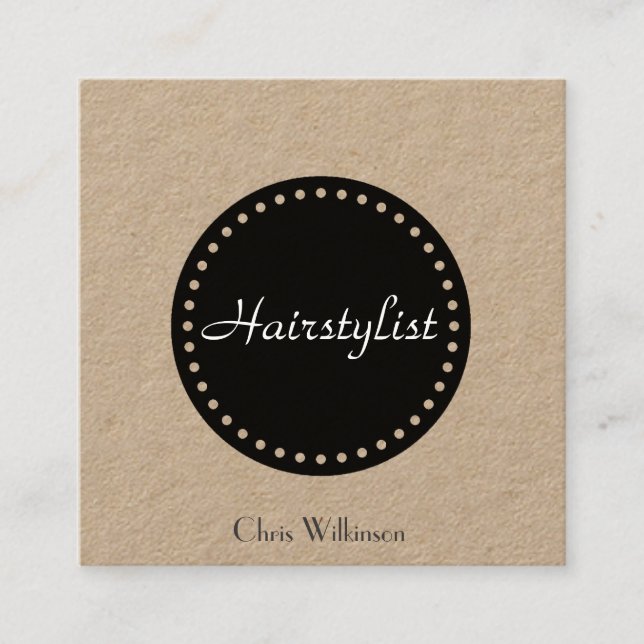 Classy elegant luxury stylish cover square business card (Front)