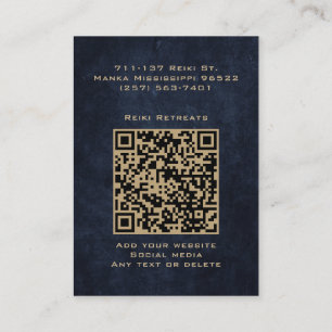 Classy Elegant Mandala Chic Luxury Gold Navy Blue Business Card