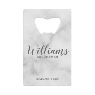 Classy Elegant Marble Personalised Groomsmen