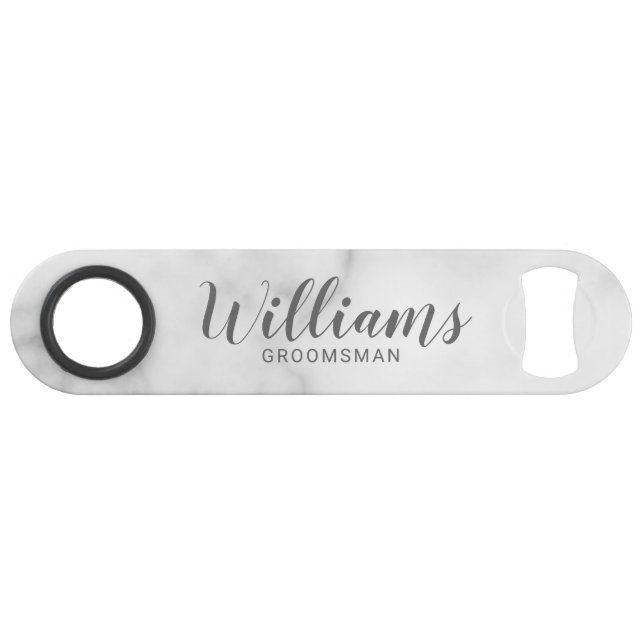 Classy Elegant Marble Personalised Groomsmen (Front (Horizontal))