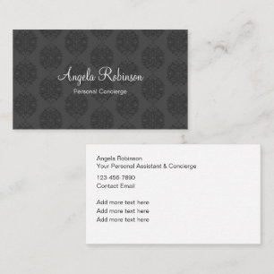Classy Elegant Personal Concierge Assistant Business Card