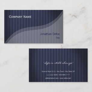 Classy Elegant Professional   Blue Stripes Business Card