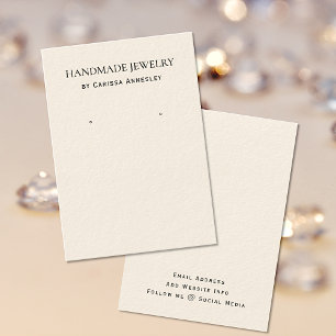 Classy Elegant Simple Earring Display Card