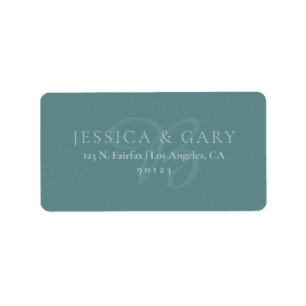 Classy Elegant Teals Return Address Label