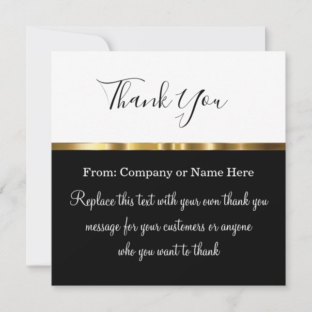 Classy Elegant Thank You With Envelopes Card (Front)