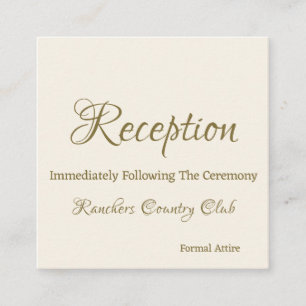Classy Elegant Wedding Reception Insert