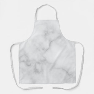 Classy Elegant White Marble Pattern Apron