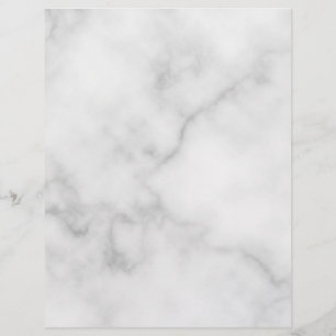 Classy Elegant White Marble Pattern Custom Letterhead