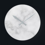 Classy Elegant White Marble Pattern Round Clock<br><div class="desc">Classy Elegant White Marble Pattern Gift.

Perfect as housewarming gift,  wedding gift,  holiday gift and gift for any special occasions.</div>