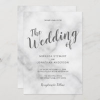 Classy Elegant White Marble Wedding