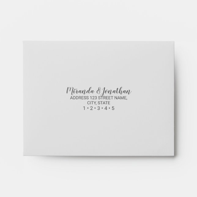 Classy Elegant White Marble Wedding RSVP Envelope (Front)