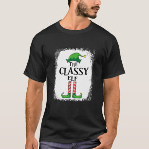 Classy Elf Matching Family Funny Christmas Party P T-Shirt