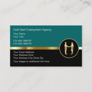 Classy Employment Agency Business Cards