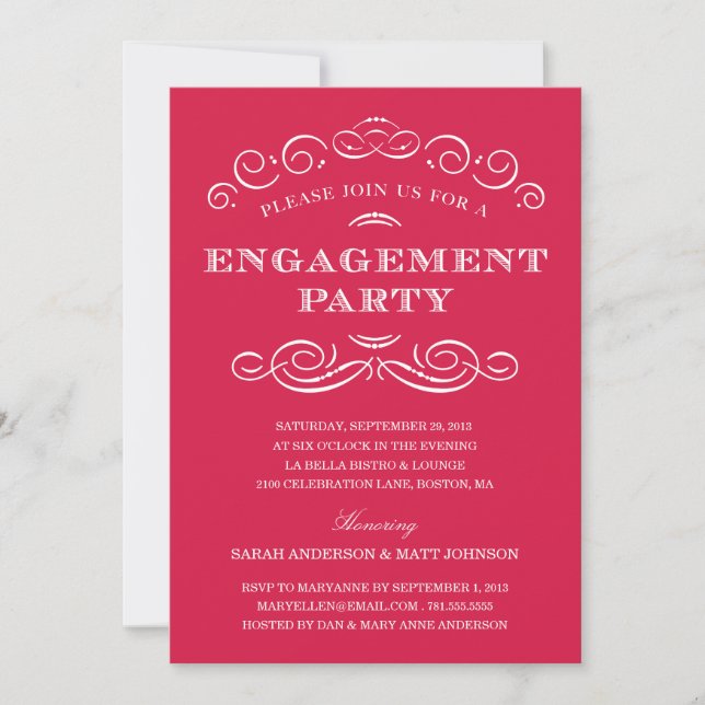 CLASSY ENGAGEMENT | ENGAGEMENT PARTY INVITE (Front)