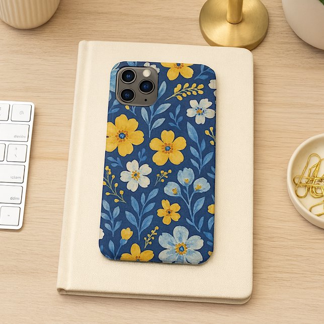 Classy Ethnic Mediterranean Floral Art Pattern iPhone Case (Creator Uploaded)