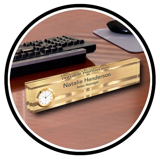 Classy Executive Gift Gold Tone Nameplate (Creator Uploaded)