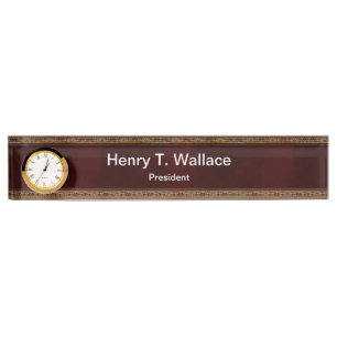 Classy Executive Gift iDea with clock Nameplate