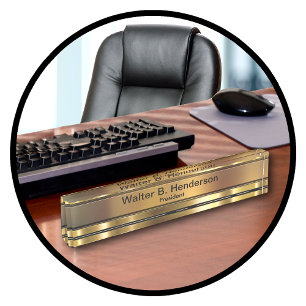 Classy Executive Gift Name Plaque Nameplate