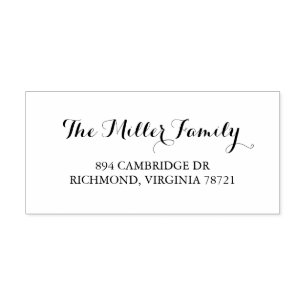 Classy Family Name Return Address Self-inking Stamp