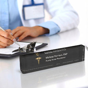 Classy Family Nurse Practitioner Desk Nameplates