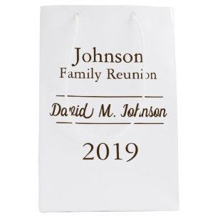 Classy Family Reunion Name Bags
