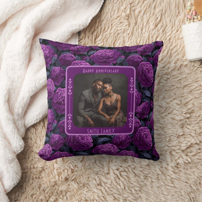 Classy Family Wedding Anniversary  Throw Pillow   (Blanket)
