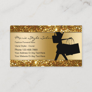 Classy Fashion And Hair Beauty Business Cards