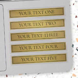 Classy Faux Gold with Black Text