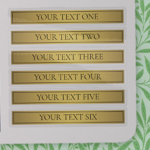 Classy Faux Gold with Black Text