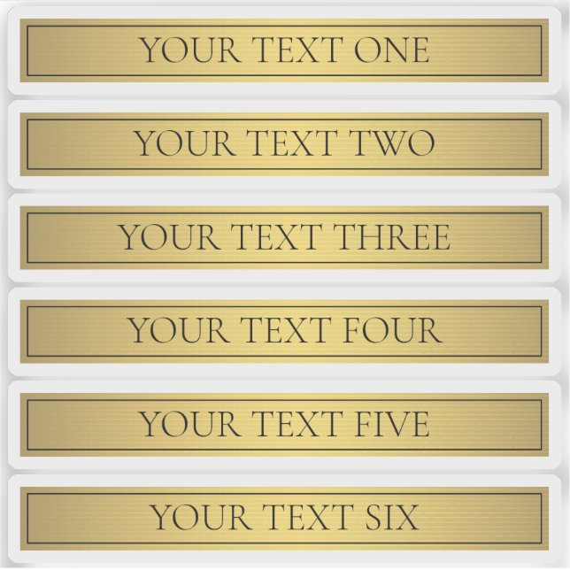 Classy Faux Gold with Black Text (Front)