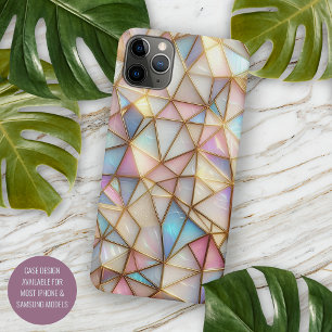 Classy Faux Iridescent Glass Polygon Mosaic Case-Mate iPhone Case