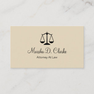 Classy Female Attorney Business Card Design 