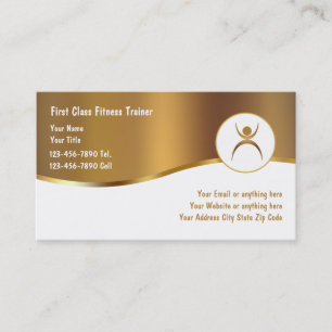 Classy Fitness Trainer Business Cards