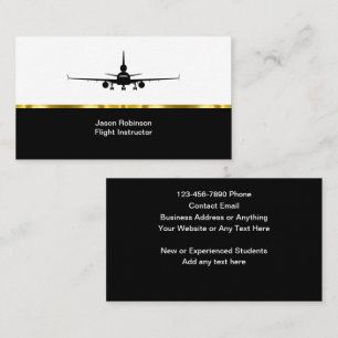 Classy Flight Instructor Business Cards
