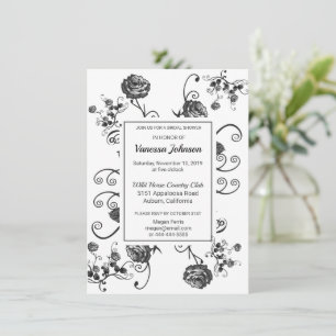 Classy Floral Bridal Shower Invitation