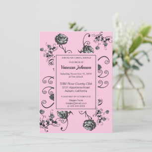 Classy Floral Bridal Shower Invitation