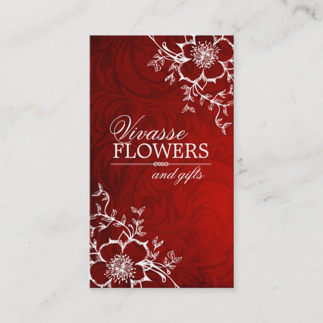 Classy Floral Business Cards (Front)