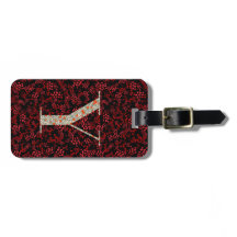 Classy Floral Monogrammed Letter Y dark red