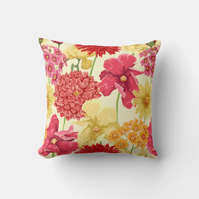 Classy Floral Pattern Cushion (Front)