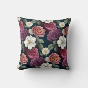 Classy Floral Pattern Throw Pillow