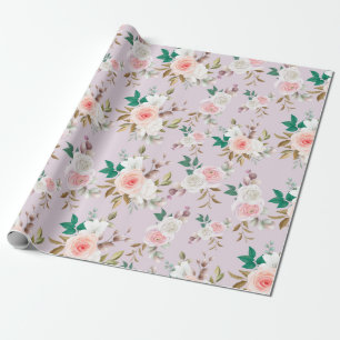 Classy Floral Pattern Wrapping Paper